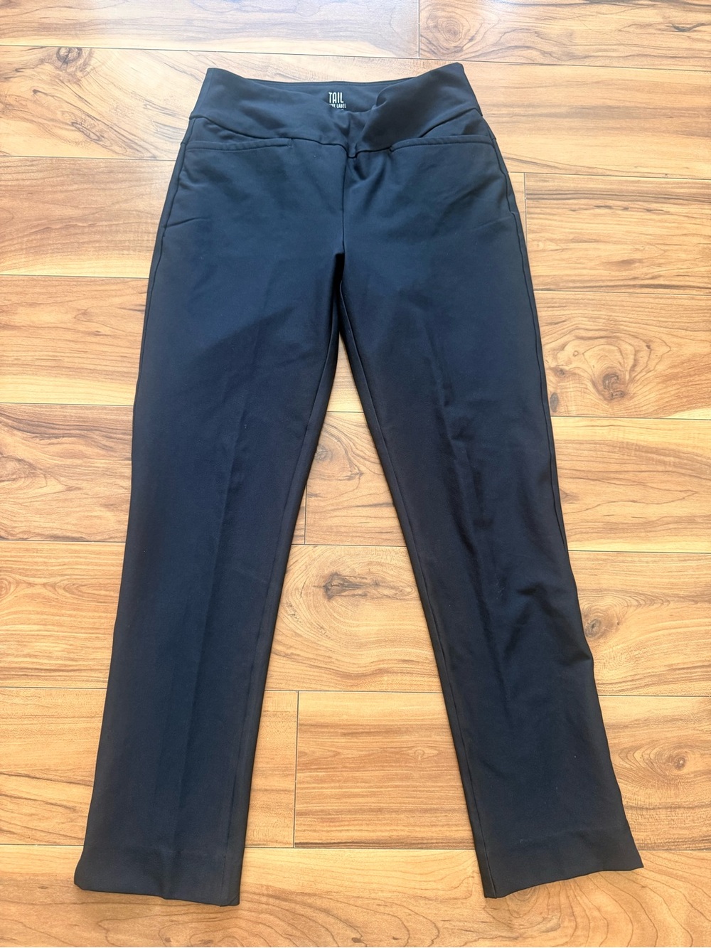 Tail Black Straight-Leg Performance Pants size 4
